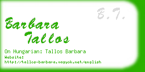 barbara tallos business card